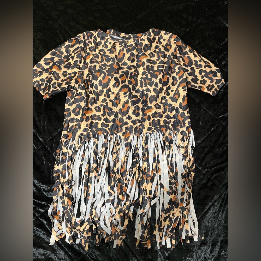 Plus Size Leopard Print Swim Top